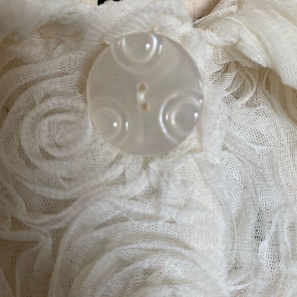 I.C. By Connie Off White Tulle Jacket Size M - Picture 4 of 9
